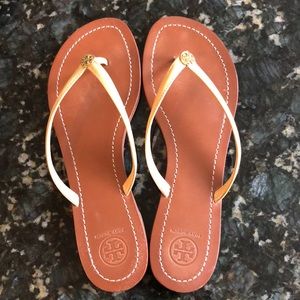 Tory Burch Leather Flip Flops